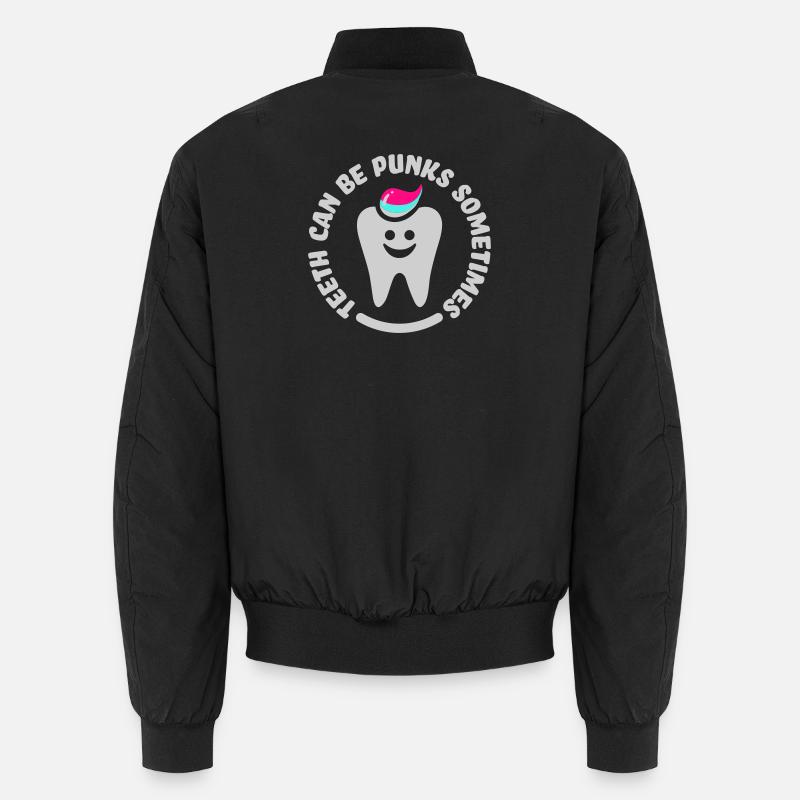 teeth punk zahn - Unisex Bomberjacke - Schwarz