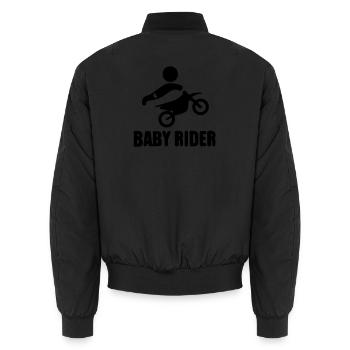 Baby Rider  - Unisex Bomberjacke - Schwarz - Hinten - AI Model Male 185 light (185cm)