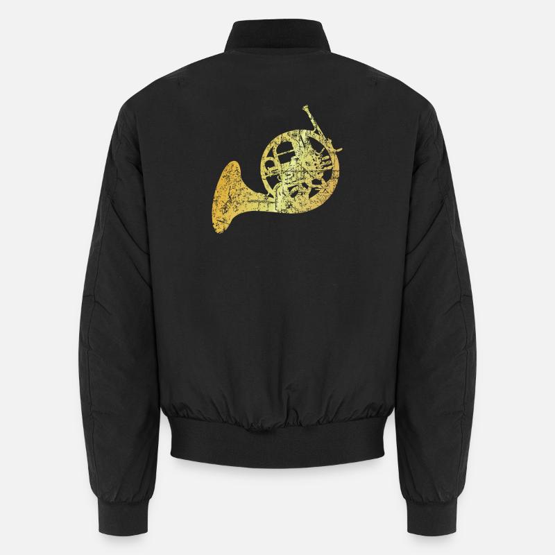 French Horn (Ancient Gold) Unisex Bomber Jacket