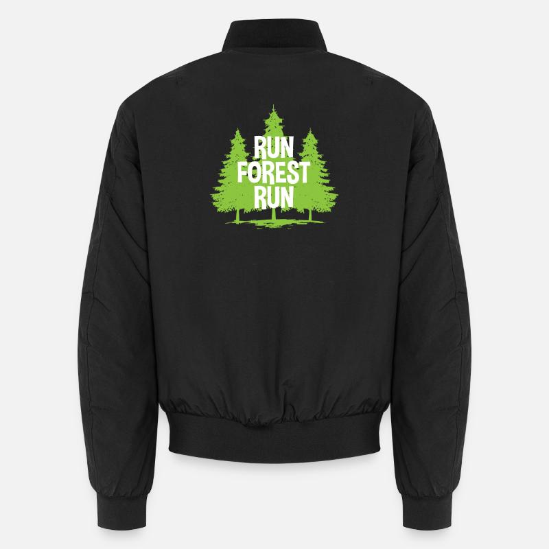 Run Forest Run - Unisex Bomber Jacket - black