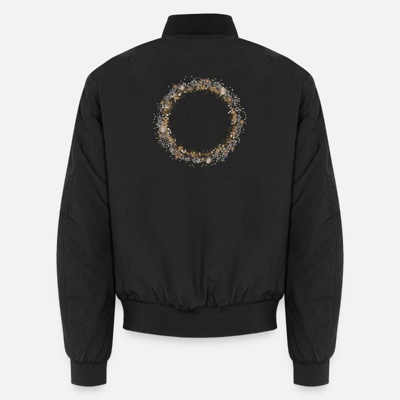 délicate couronne de Noël d’hiver dans des tons bruns Bomber unisexe