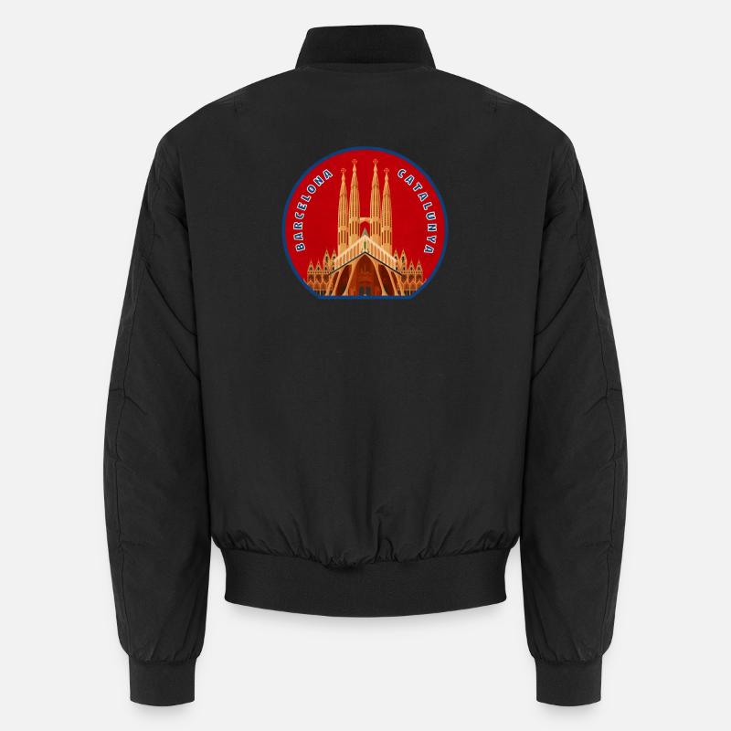 Gaudí Sagrada Família Patch - Unisex Bomber Jacket - black