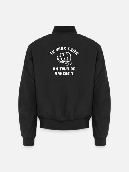 bagarre, boxe, boxeur - Bomber unisexe - noir