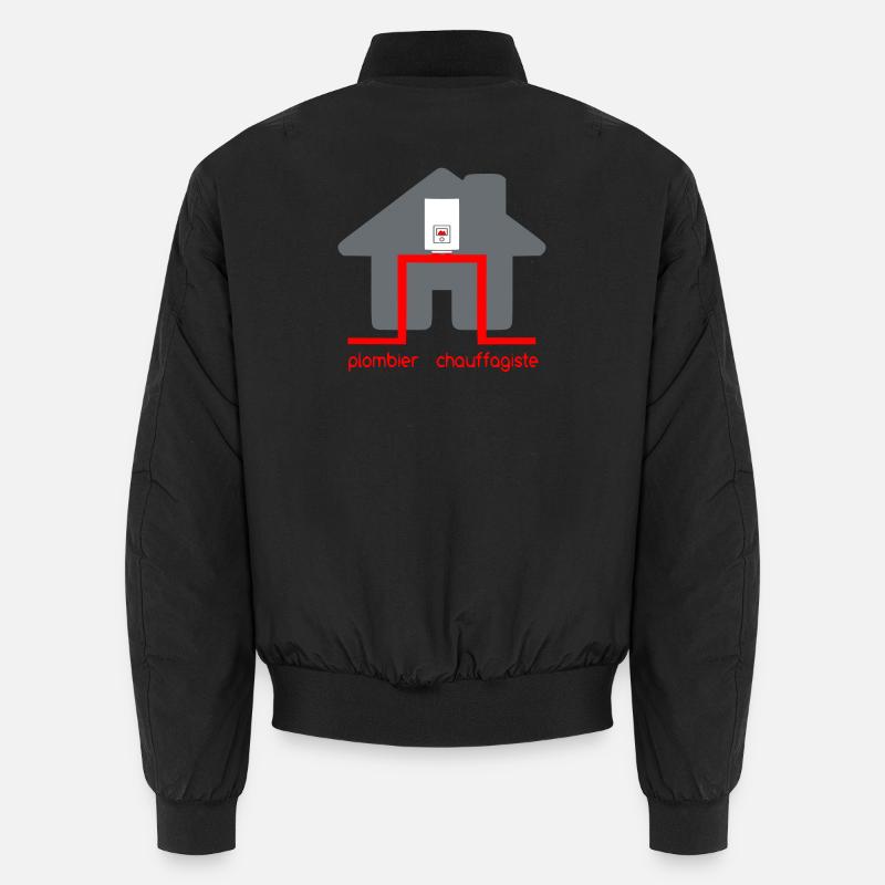 Heating plumber - Unisex Bomber Jacket - black