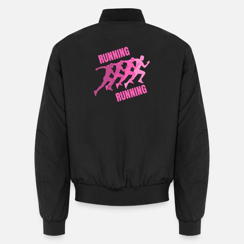 running, jogging, running, jogging Unisex Bomber Jacket