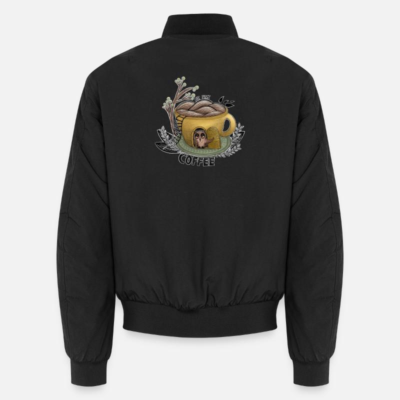 But First Coffee Owl Unisex Bomberjacke