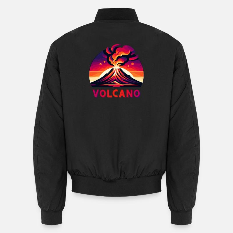 Illustration du volcan d’éruption vive Bomber unisexe