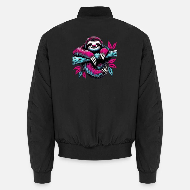 Faultier - Unisex Bomberjacke - Schwarz