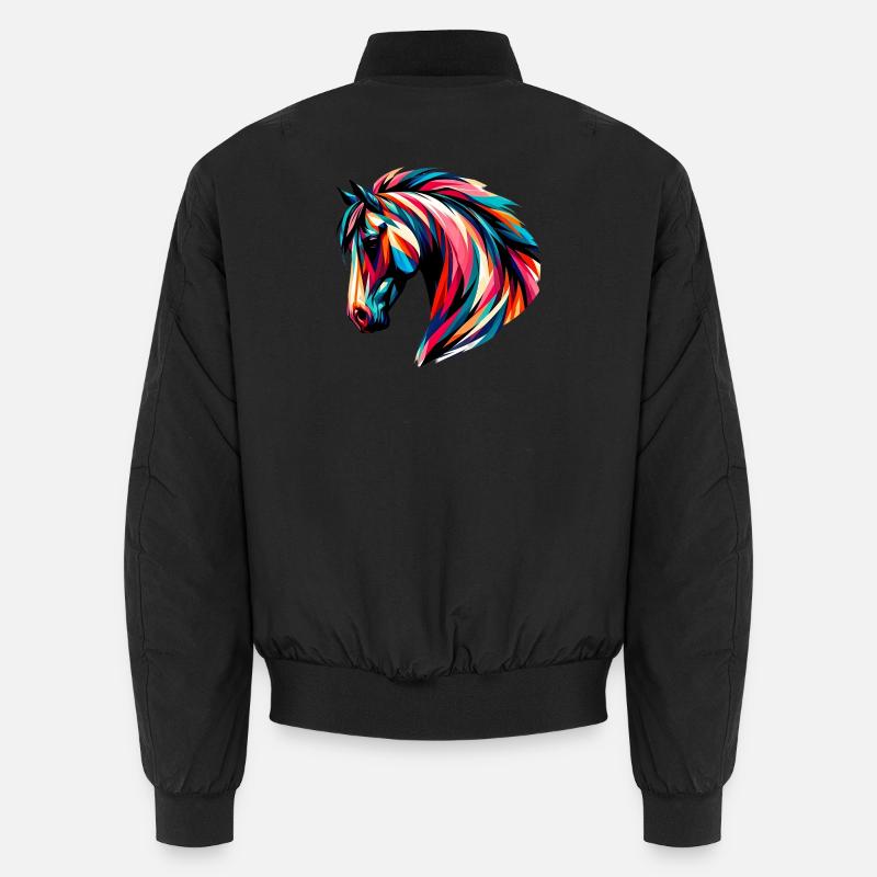 Horse - Unisex Bomber Jacket - black
