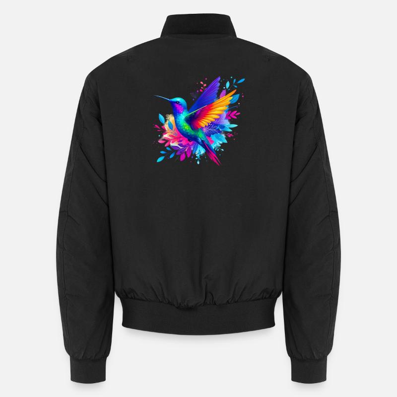 Kolibri - Unisex Bomberjacke - Schwarz