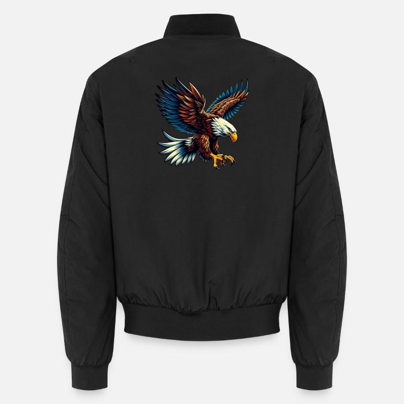 Eagle - Unisex Bomber Jacket - black