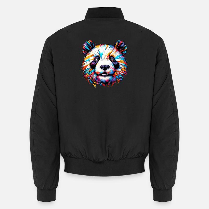 Panda - Unisex Bomber Jacket - black