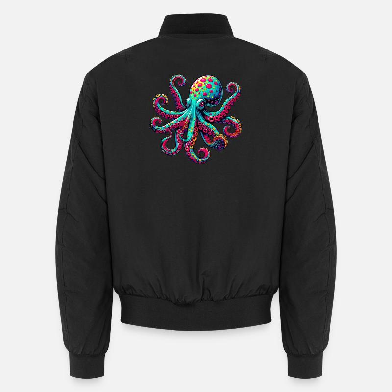 Pieuvre - Bomber unisexe - noir