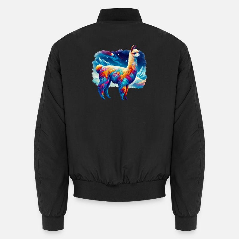 Alpaka - Unisex Bomberjacke - Schwarz