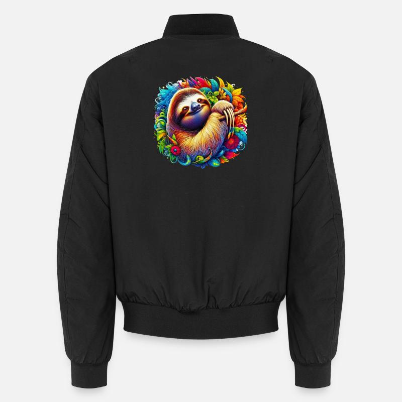 Faultier - Unisex Bomberjacke - Schwarz