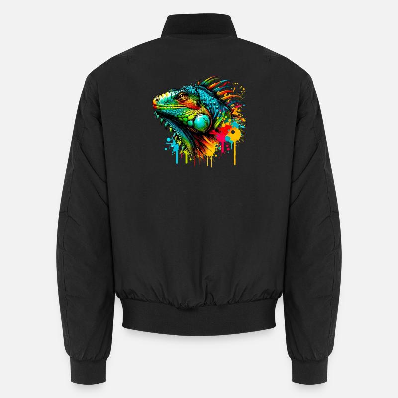 Leguan - Unisex Bomberjacke - Schwarz