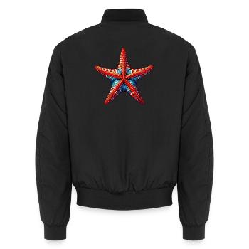 Étoile de mer - Bomber unisexe - noir - Dos - AI Model Male 185 light (185cm)