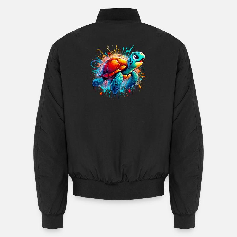 Turtle - Unisex Bomber Jacket - black