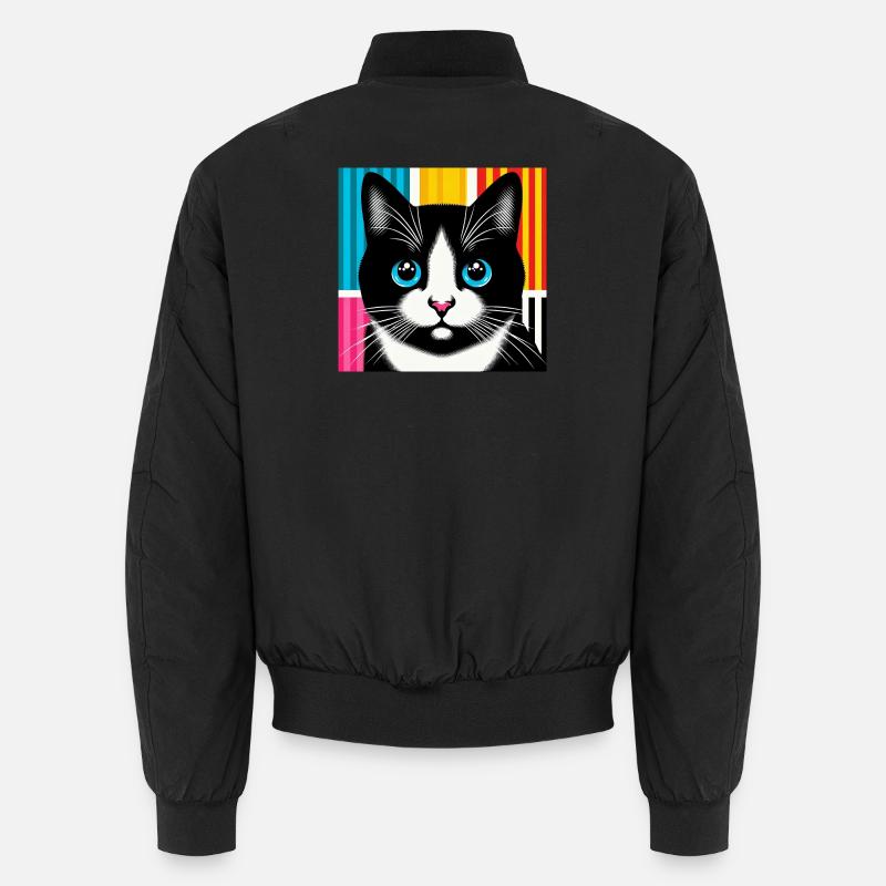 Katze - Unisex Bomberjacke - Schwarz