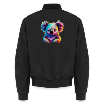 Koala - Bomber unisexe - noir - Dos - AI Model Male 185 light (185cm)