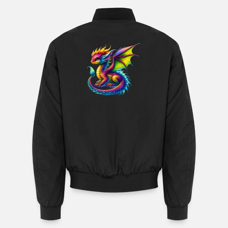 Drache - Unisex Bomberjacke - Schwarz