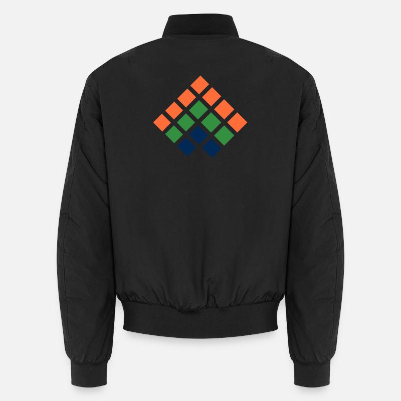 upward mosaic arrow - Unisex Bomber Jacket - black