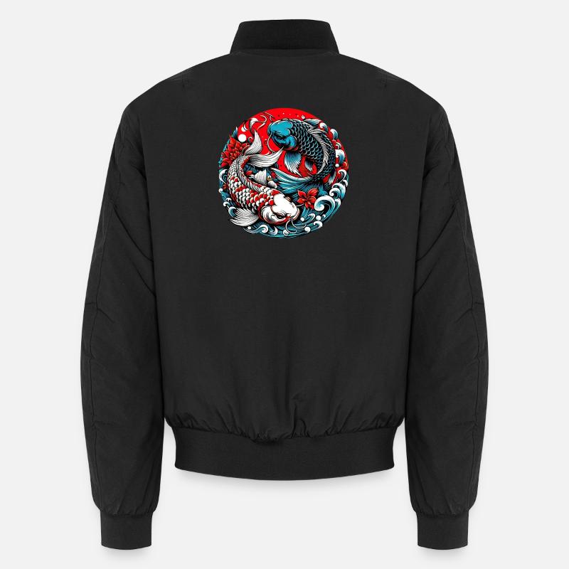 Koi Carp - Unisex Bomber Jacket - black