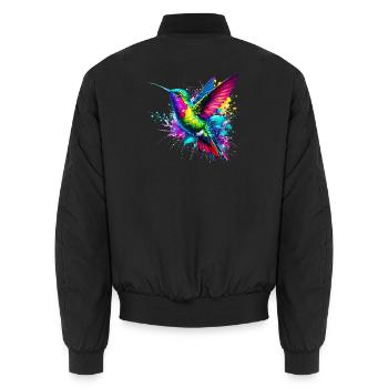 Colibri - Bomber unisexe - noir - Dos - AI Model Male 185 light (185cm)