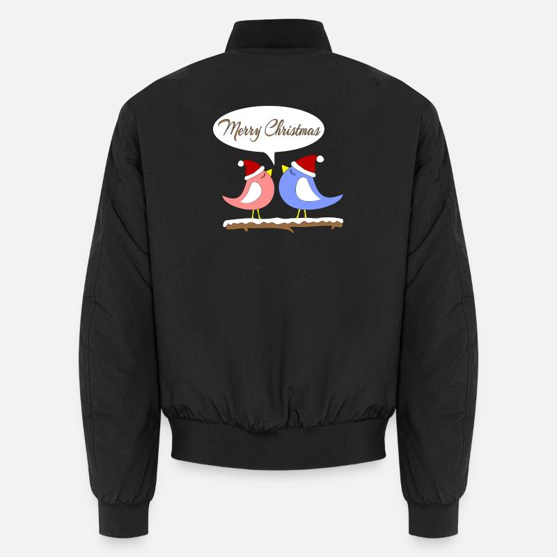 Noël avec des oiseaux amusants Bomber unisexe