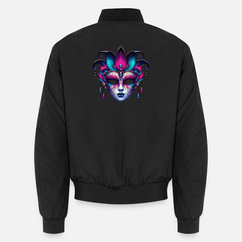 Venice Carnival Mask - Unisex Bomber Jacket - black