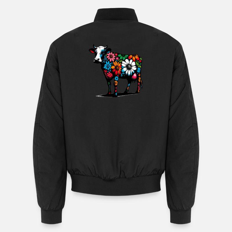 Kuh - Unisex Bomberjacke - Schwarz