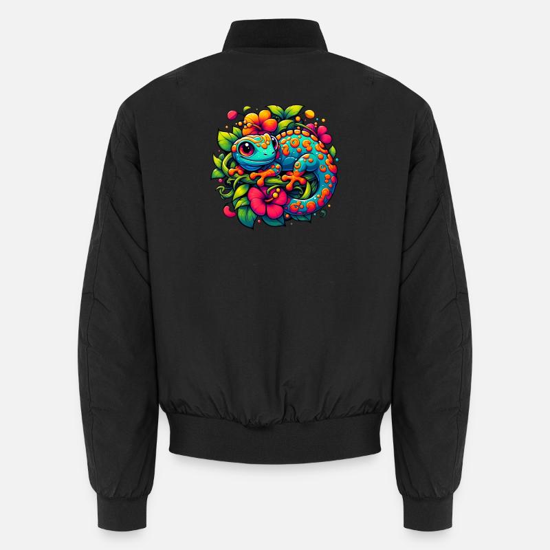 Gecko - Unisex Bomberjacke - Schwarz