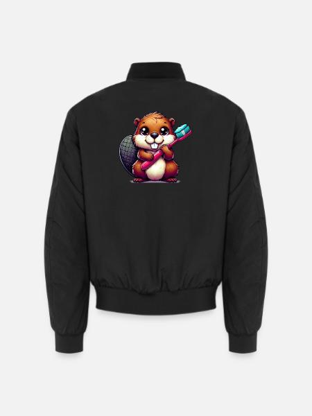 Castor - Bomber unisexe - noir