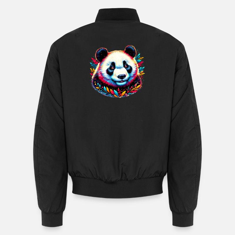Panda - Unisex Bomber Jacket - black