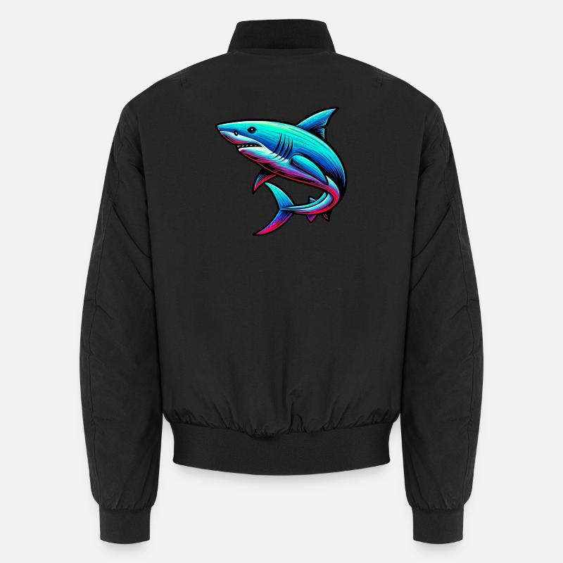 Shark - Unisex Bomber Jacket - black