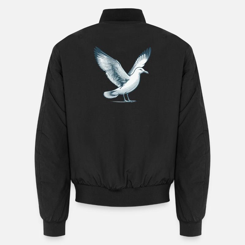 Möwe - Unisex Bomberjacke - Schwarz