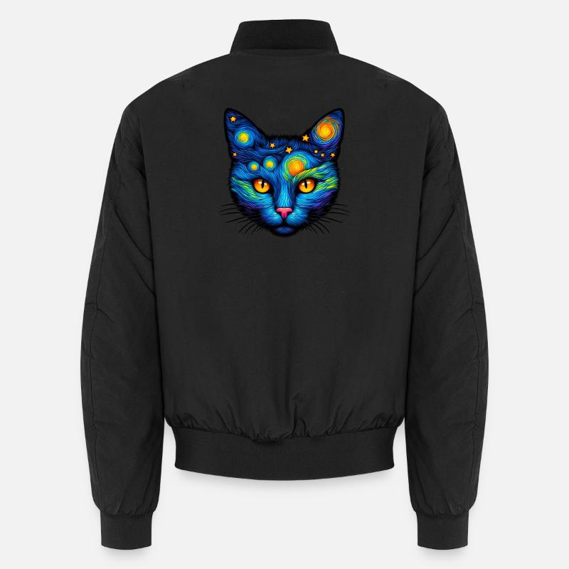 Katze - Unisex Bomberjacke - Schwarz