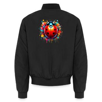 Ladybird - Unisex Bomber Jacket - black - Back - AI Model Male 185 light (185cm)