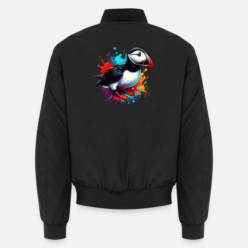 Papageitaucher - Unisex Bomberjacke - Schwarz