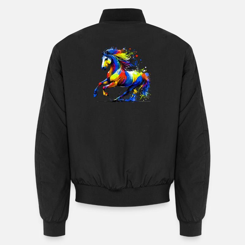 Horse - Unisex Bomber Jacket - black