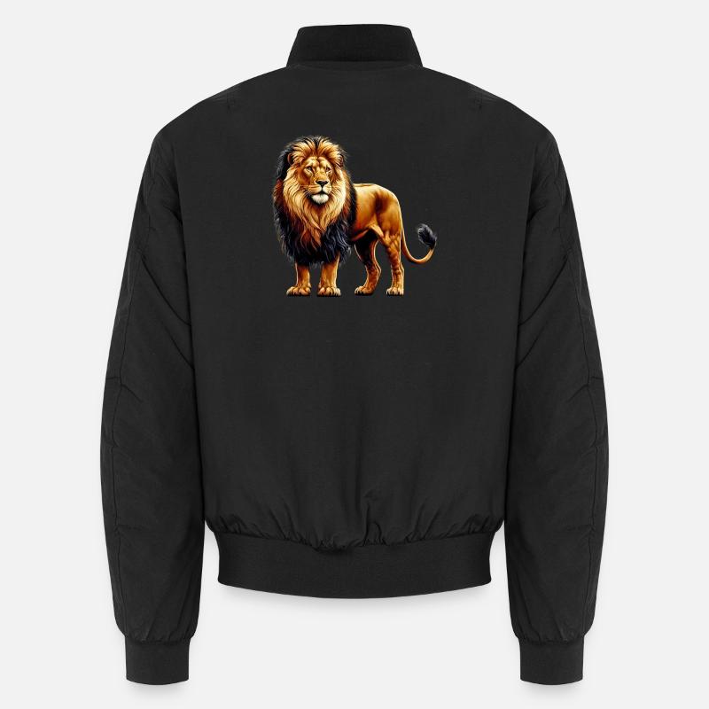 Lion - Unisex Bomber Jacket - black