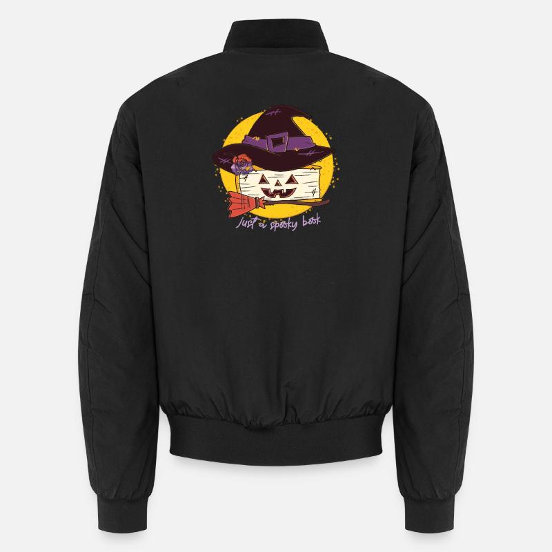 Just a Spooky Book/Halloween - Unisex Bomber Jacket - black