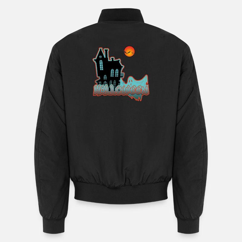 Haunted House Digital Night - Unisex Bomber Jacket - black