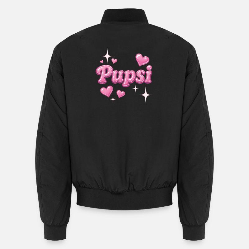 pupsi / y2k Spitzname design - Unisex Bomberjacke - Schwarz