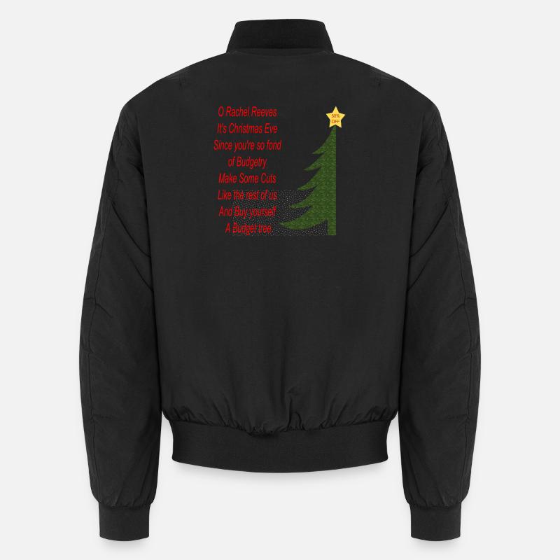 Rachel Reeves Budget Weihnachtsbaum - Unisex Bomberjacke - Schwarz