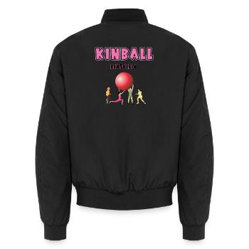 Kinball Retiree Kinballer Retirement Retirement - Unisex Bomber Jacket - black - Back - AI Model Male 185 light (185cm)