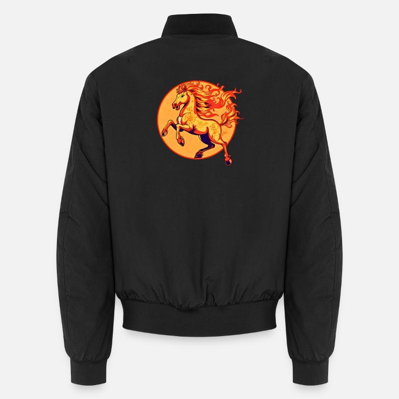 Feuerpferd Chinesisches Tierkreiszeichen Unisex Bomberjacke
