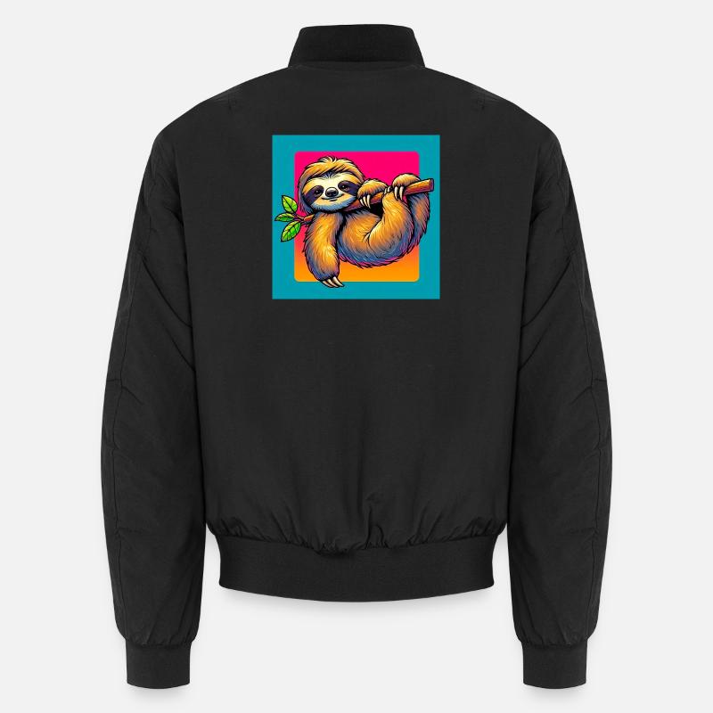 sloth - Unisex Bomber Jacket - black