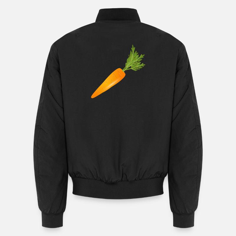 Carotte orange vif avec du vert Bomber unisexe