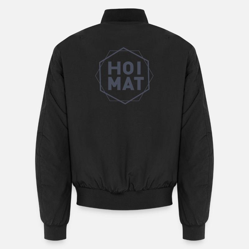 Geometric HOIMAT Hexagon Text Unisex Bomber Jacket